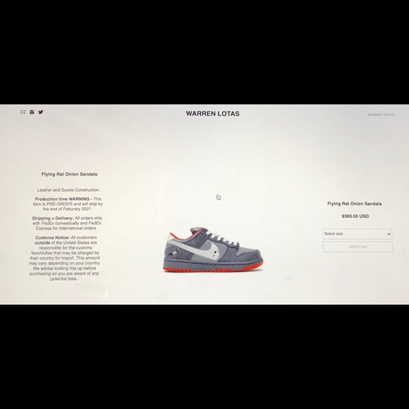 Warren Lotas x StaplePigeon (Jeff Staple) | Shoes | Warren Lotas X Staplepigeon Jason Voorhees 